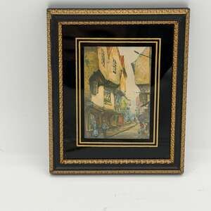 YORK The Shambles ENGLAND UK Miniature Framed Print Art Picture